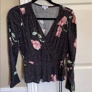 Floral wrap top - Love, Fire brand